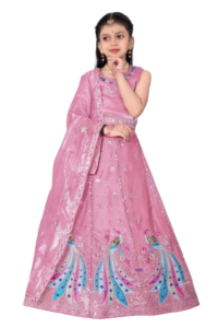 Kids Pink Lehenga